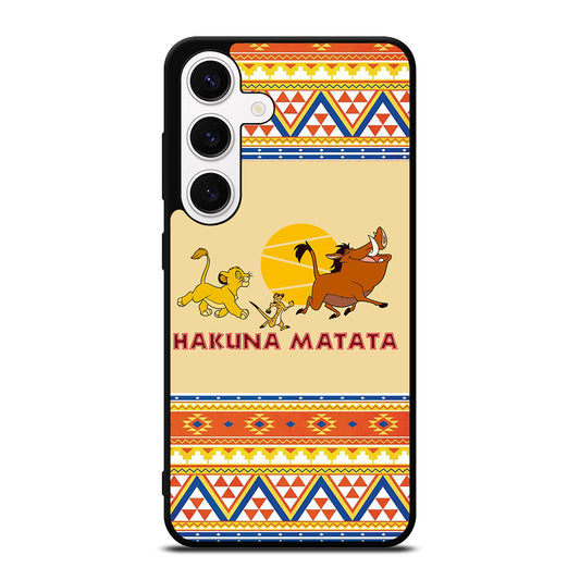 HAKUNA MATATA LION KING AZTEC 4 Samsung Galaxy S24 Case Cover