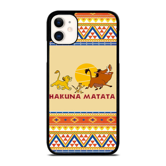 HAKUNA MATATA LION KING AZTEC 4 iPhone 11 Case Cover