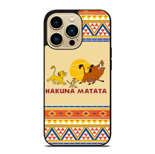 HAKUNA MATATA LION KING AZTEC 4 iPhone 14 Pro Max Case Cover