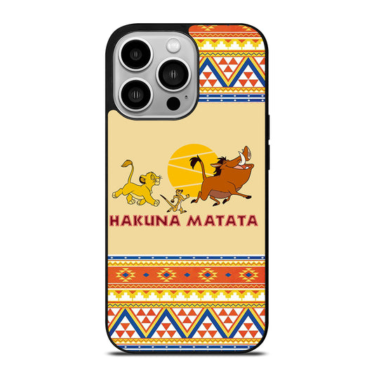 HAKUNA MATATA LION KING AZTEC 4 iPhone 14 Pro Case Cover