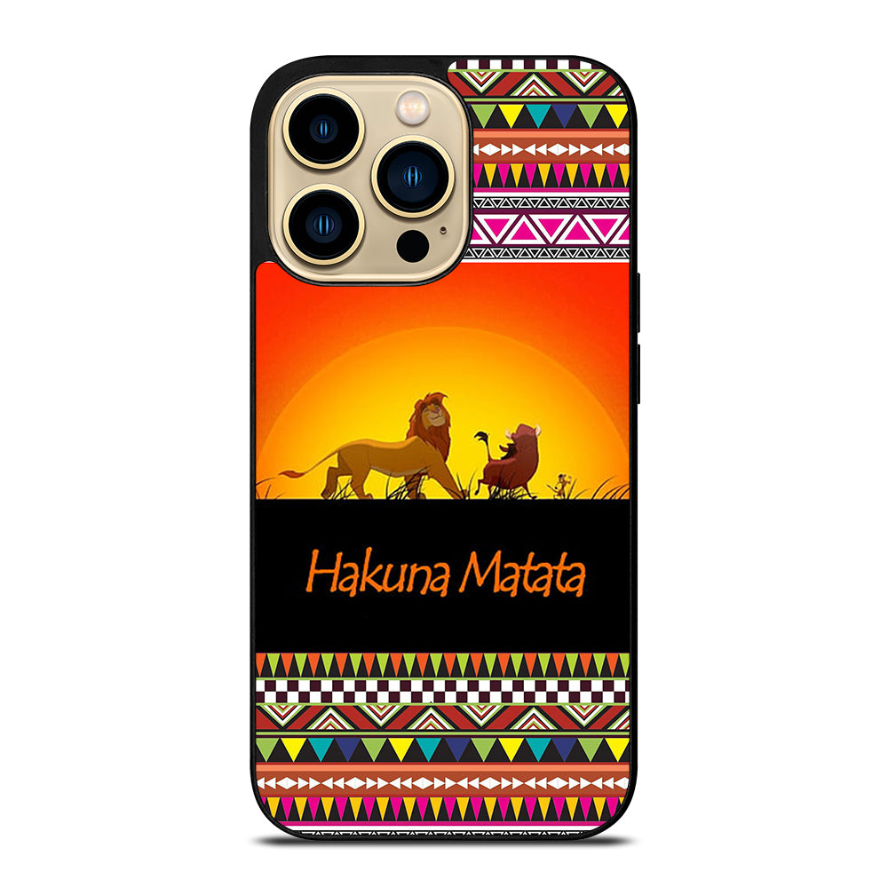 HAKUNA MATATA LION KING AZTEC 5 iPhone 14 Pro Max Case Cover