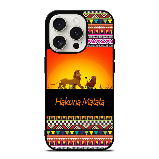 HAKUNA MATATA LION KING AZTEC 5 iPhone 15 Pro Case Cover