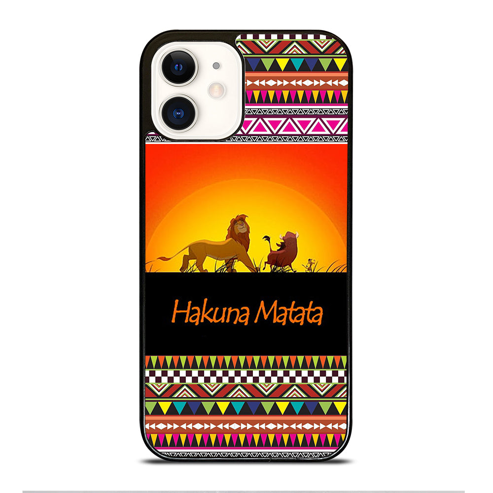 HAKUNA MATATA LION KING AZTEC 5 iPhone 12 Case Cover