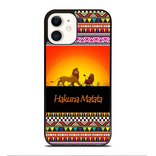 HAKUNA MATATA LION KING AZTEC 5 iPhone 12 Case Cover