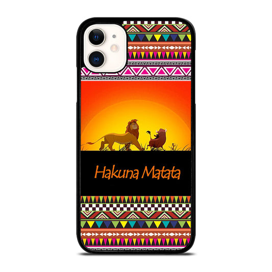 HAKUNA MATATA LION KING AZTEC 5 iPhone 11 Case Cover