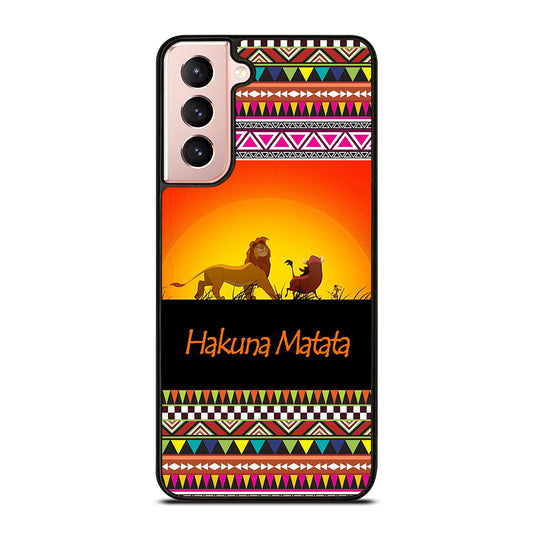 HAKUNA MATATA LION KING AZTEC 5 Samsung Galaxy S21 Case Cover