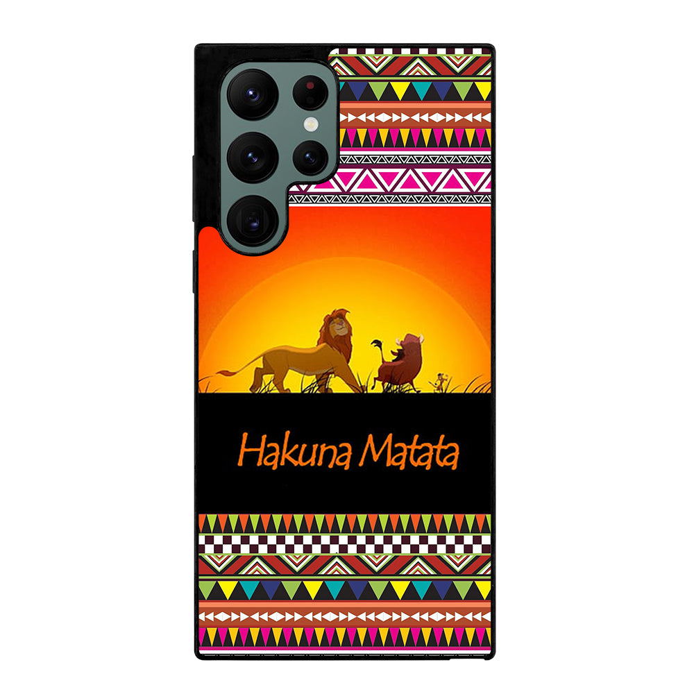 HAKUNA MATATA LION KING AZTEC 5 Samsung Galaxy S22 Ultra Case Cover