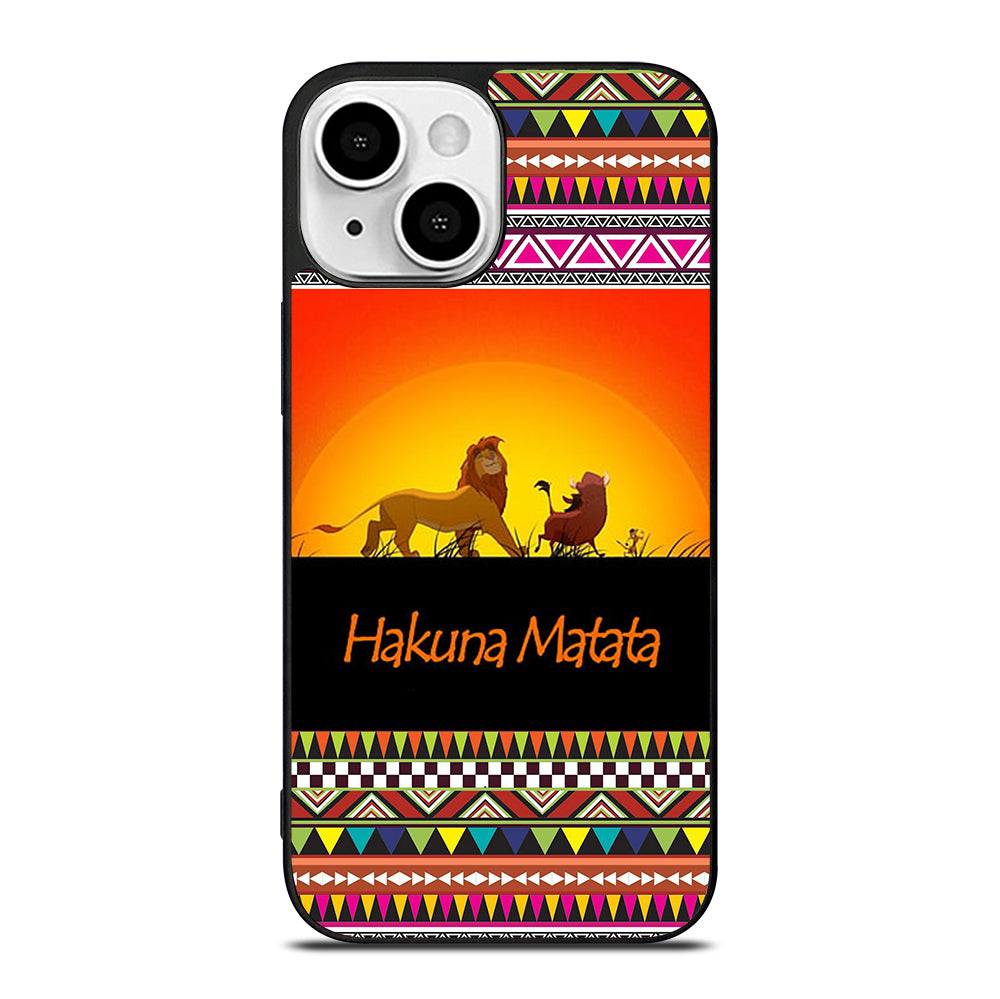 HAKUNA MATATA LION KING AZTEC 5 iPhone 13 Mini Case Cover