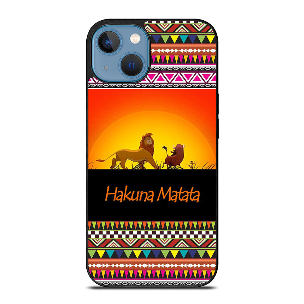HAKUNA MATATA LION KING AZTEC 5 iPhone 13 Case Cover