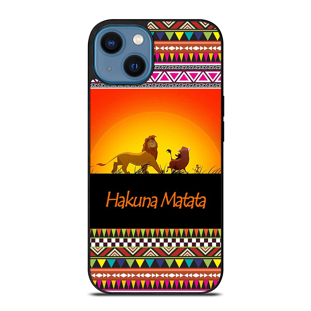 HAKUNA MATATA LION KING AZTEC 5 iPhone 14 Case Cover