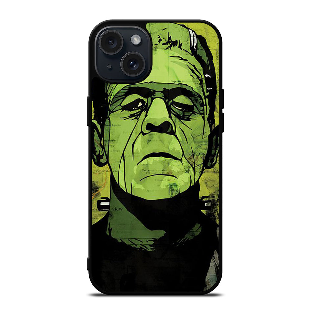 HALLOWEEN FRANKENSTEIN ART FACE iPhone 15 Plus Case Cover