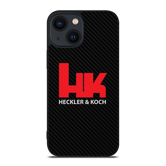 HECKLER AND KOCH LOGO CARBON iPhone 14 Plus Case Cover