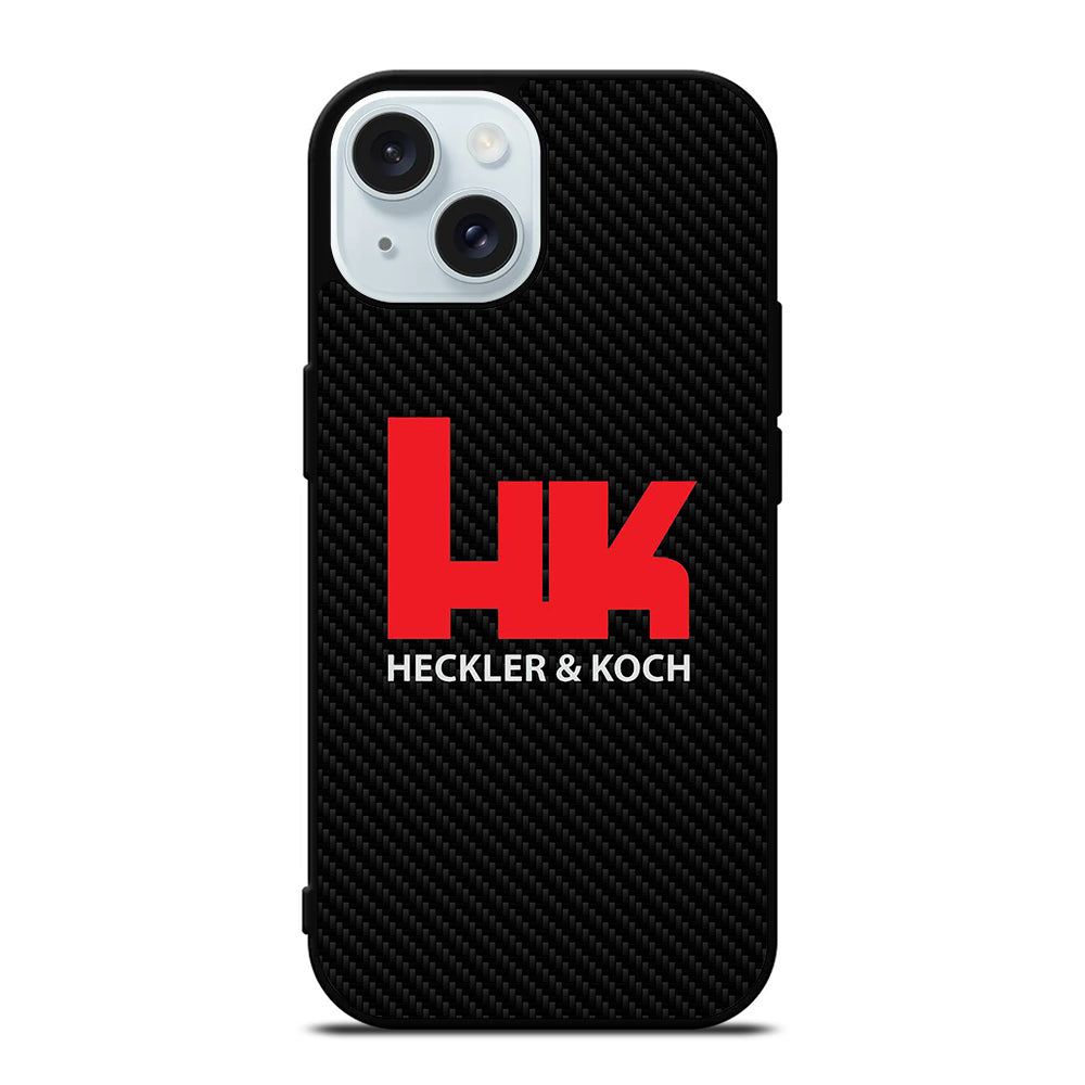 HECKLER AND KOCH LOGO CARBON iPhone 15 Case Cover