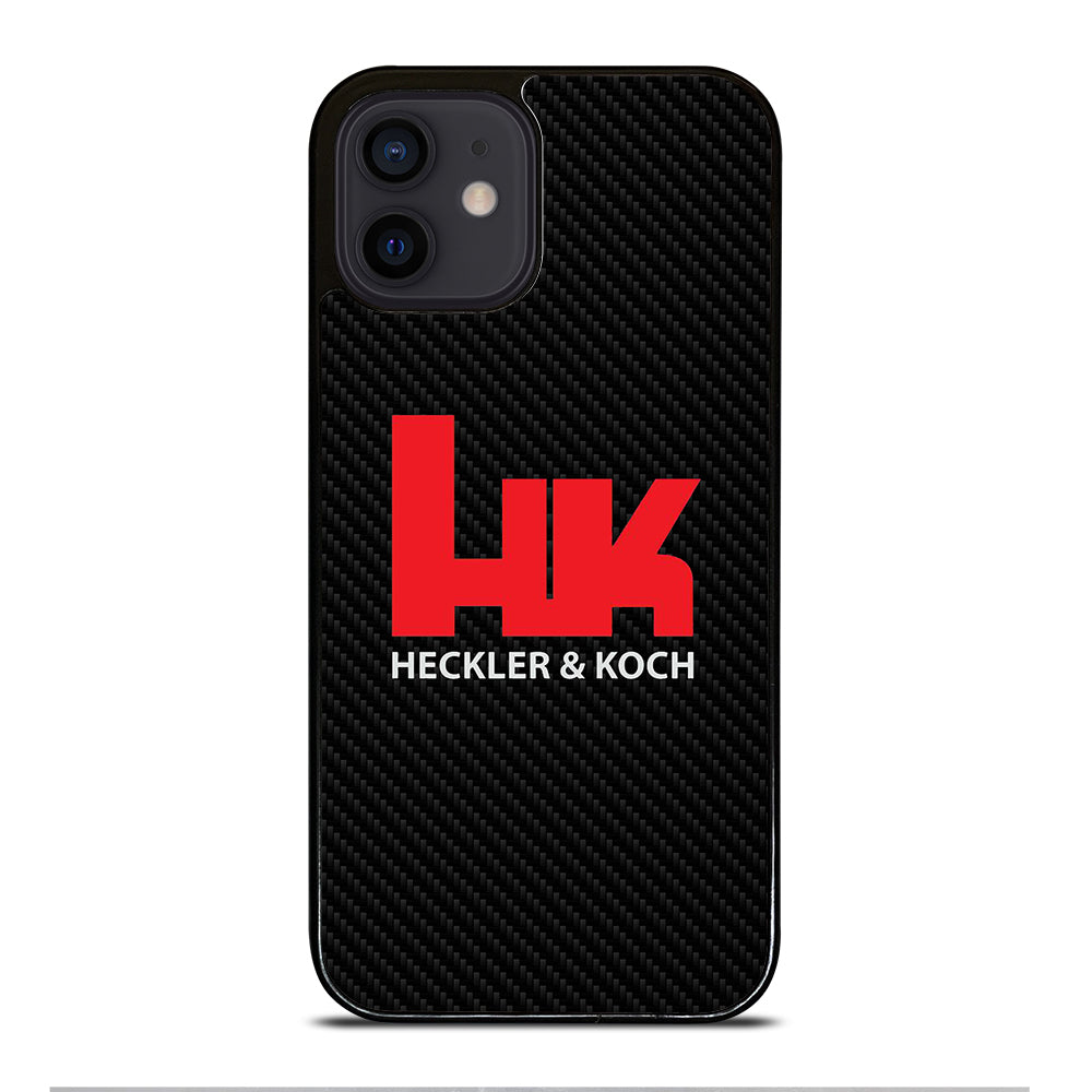 HECKLER AND KOCH LOGO CARBON iPhone 12 Mini Case Cover