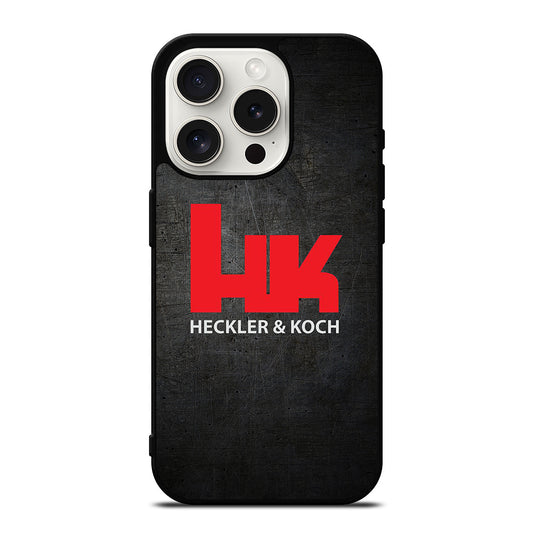 HECKLER AND KOCH LOGO METAL LOGO iPhone 15 Pro Case Cover
