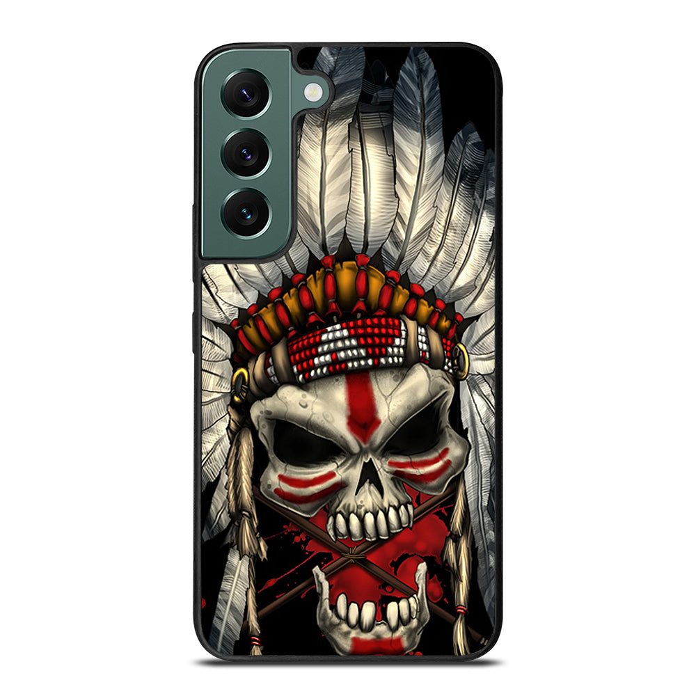 INDIAN FEATHER SKULL ART 1 Samsung Galaxy S22 Case Cover