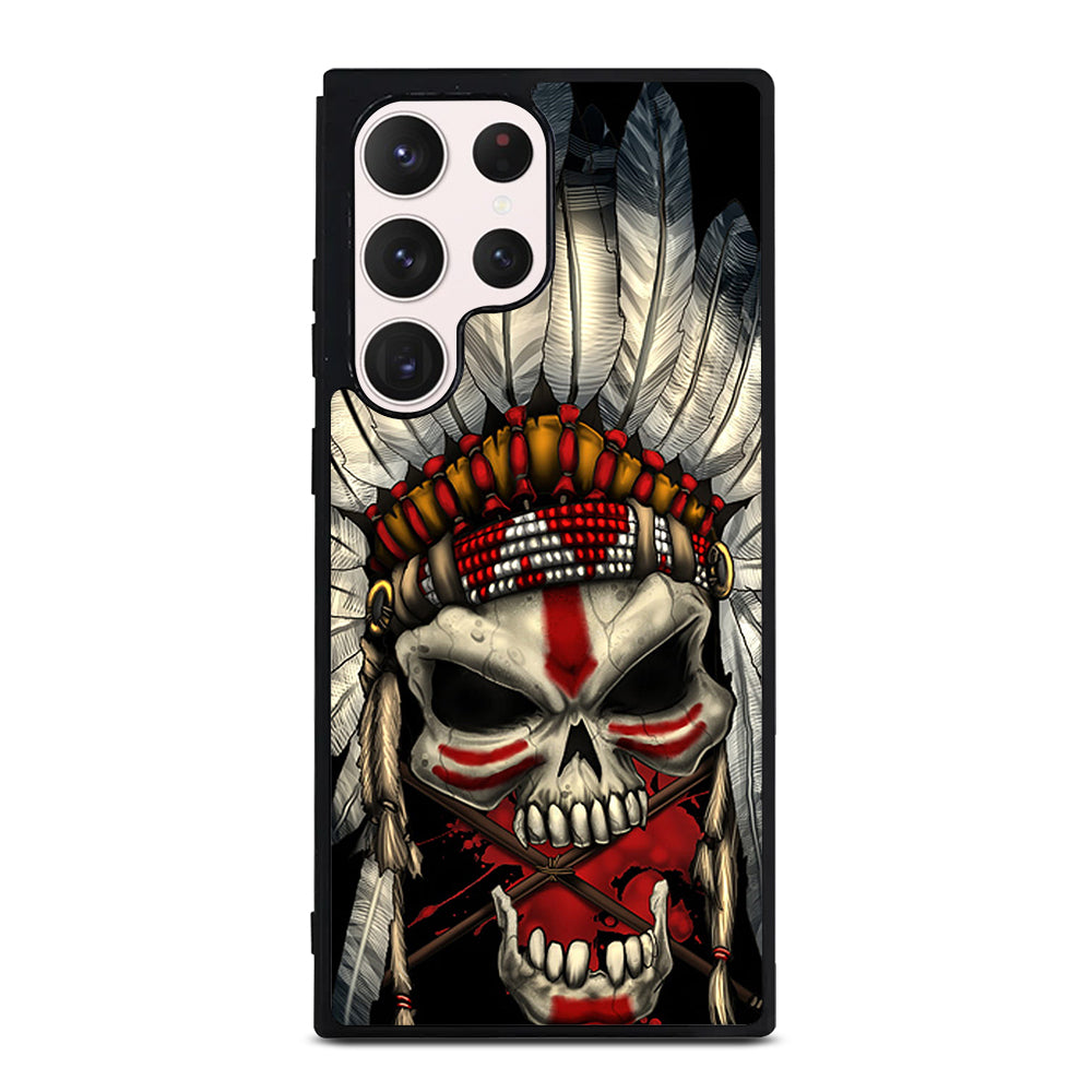 INDIAN FEATHER SKULL ART 1 Samsung Galaxy S23 Ultra Case Cover