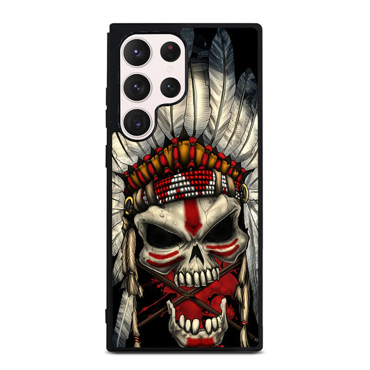 INDIAN FEATHER SKULL ART 1 Samsung Galaxy S23 Ultra Case Cover