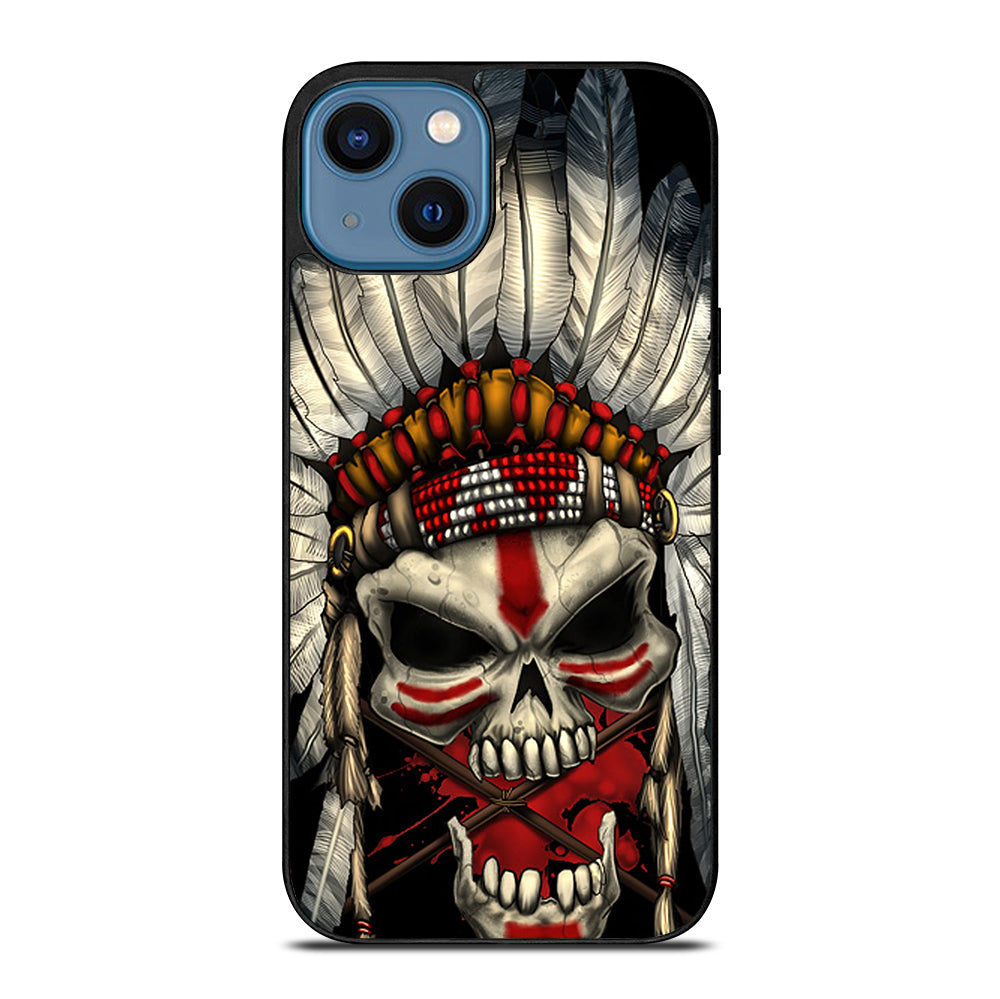 INDIAN FEATHER SKULL ART 1 iPhone 14 Case Cover