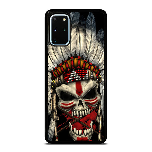 INDIAN FEATHER SKULL ART 1 Samsung Galaxy S20 Plus Case Cover