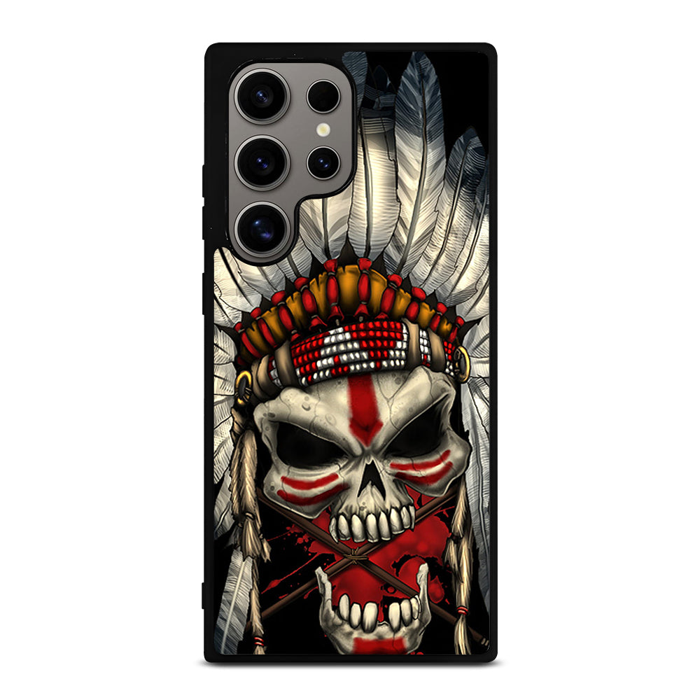 INDIAN FEATHER SKULL ART 1 Samsung Galaxy S24 Ultra Case Cover