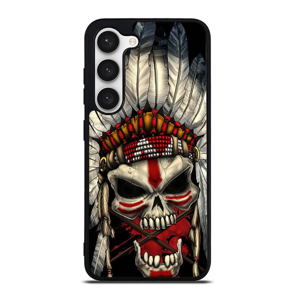 INDIAN FEATHER SKULL ART 1 Samsung Galaxy S23 Case Cover