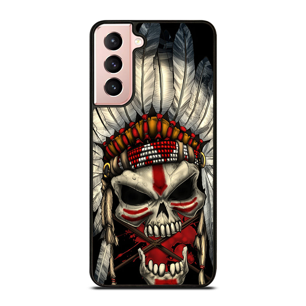 INDIAN FEATHER SKULL ART 1 Samsung Galaxy S21 Case Cover