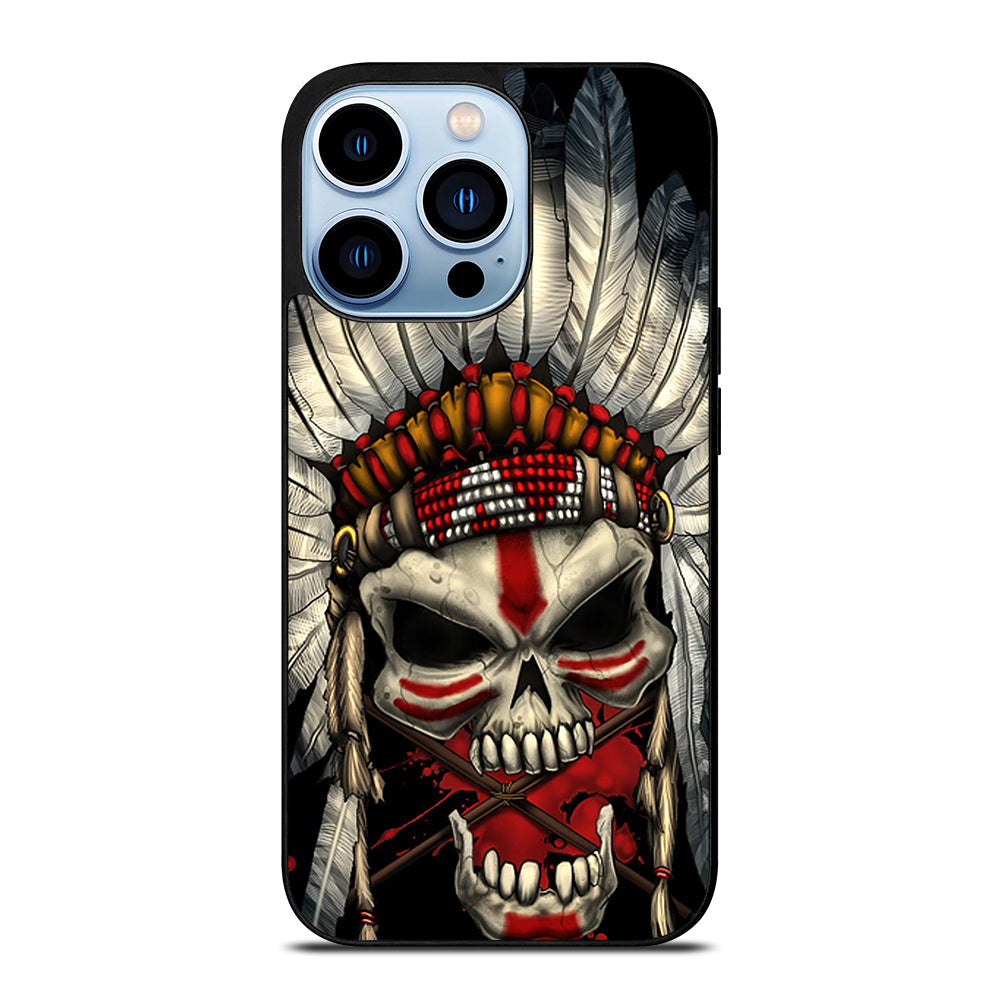 INDIAN FEATHER SKULL ART 1 iPhone 13 Pro Max Case Cover