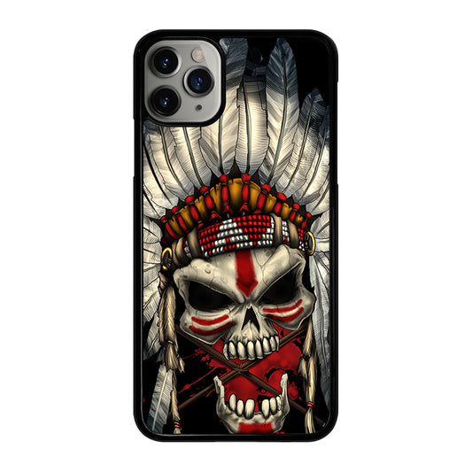 INDIAN FEATHER SKULL ART 1 iPhone 11 Pro Max Case Cover