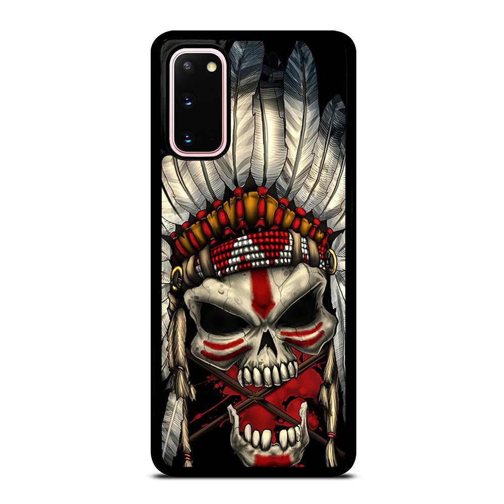 INDIAN FEATHER SKULL ART 1 Samsung Galaxy S20 Case Cover