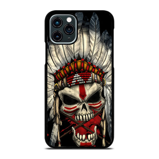 INDIAN FEATHER SKULL ART 1 iPhone 11 Pro Case Cover