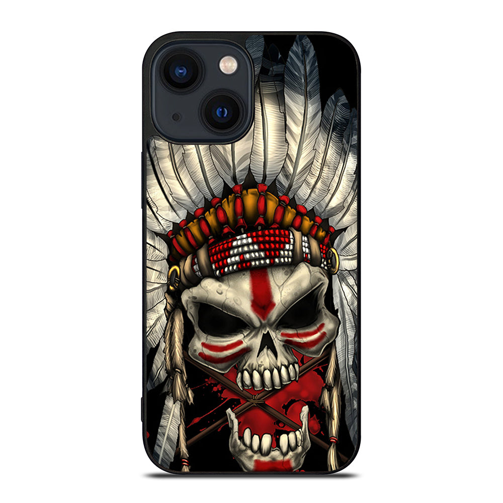 INDIAN FEATHER SKULL ART 1 iPhone 14 Plus Case Cover
