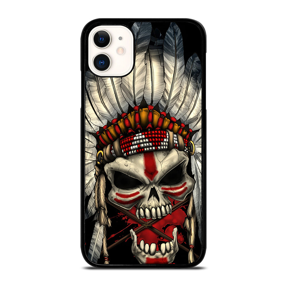 INDIAN FEATHER SKULL ART 1 iPhone 11 Case Cover