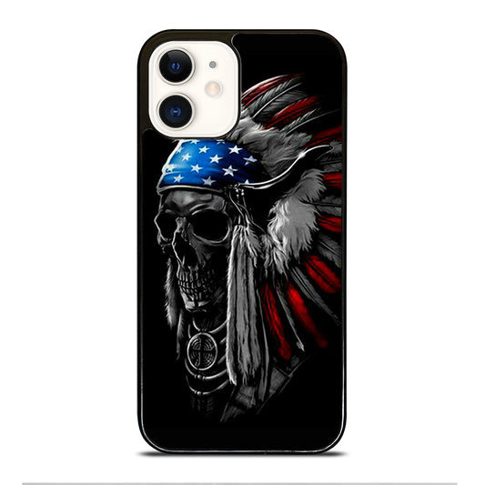INDIAN FEATHER SKULL ART 3 iPhone 12 Case Cover