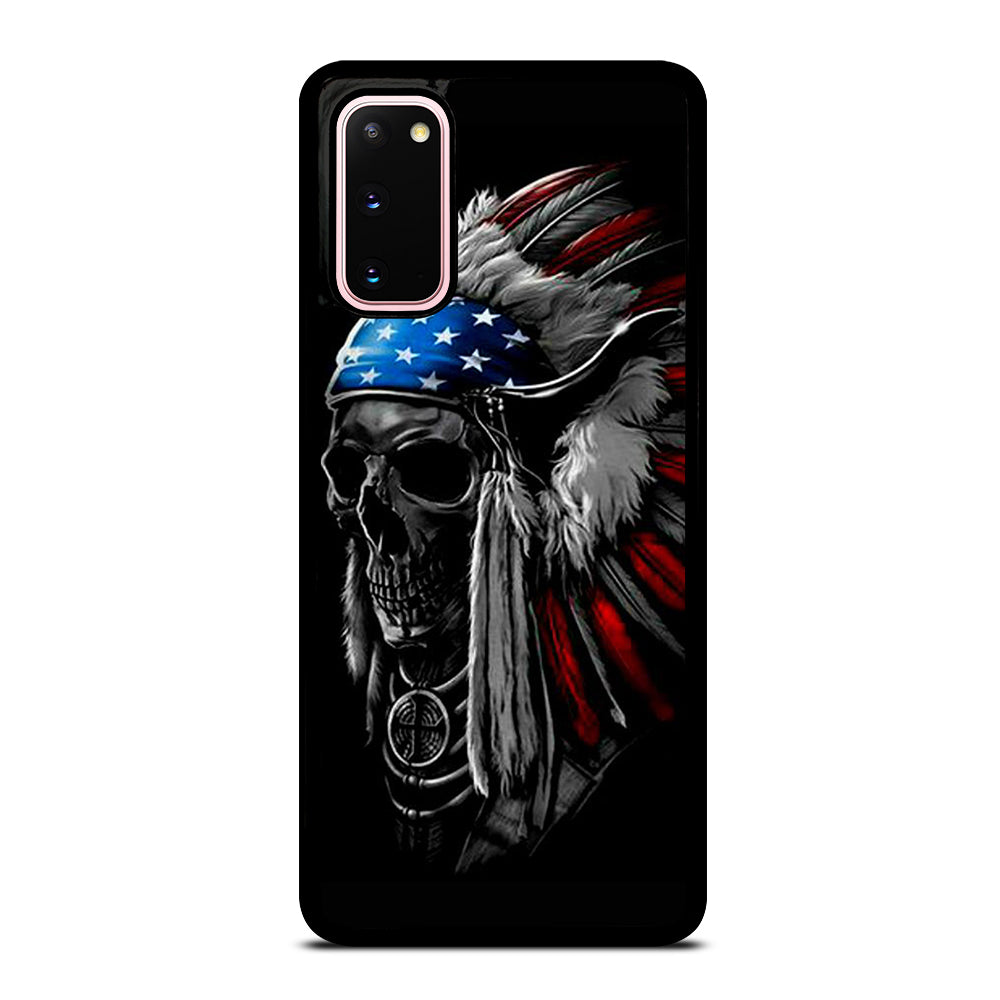 INDIAN FEATHER SKULL ART 3 Samsung Galaxy S20 Case Cover