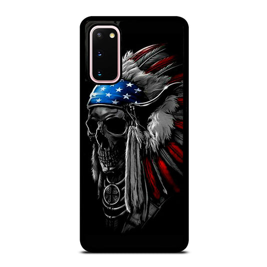 INDIAN FEATHER SKULL ART 3 Samsung Galaxy S20 Case Cover