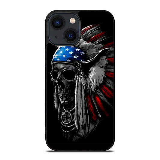 INDIAN FEATHER SKULL ART 3 iPhone 14 Plus Case Cover