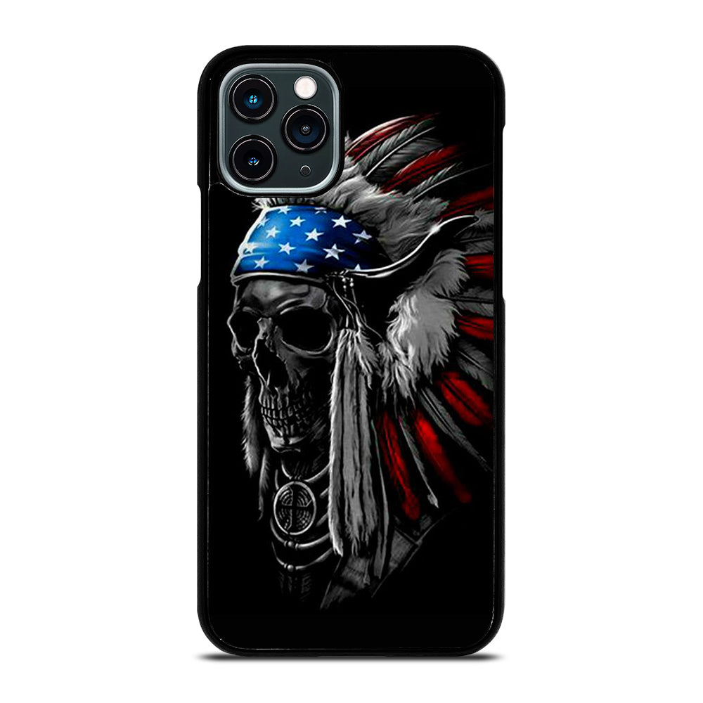 INDIAN FEATHER SKULL ART 3 iPhone 11 Pro Case Cover