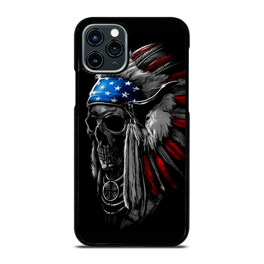 INDIAN FEATHER SKULL ART 3 iPhone 11 Pro Case Cover