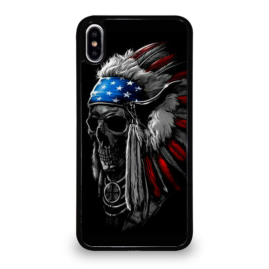 INDIAN FEATHER SKULL ART 3 iPhone XS Max Case Cover