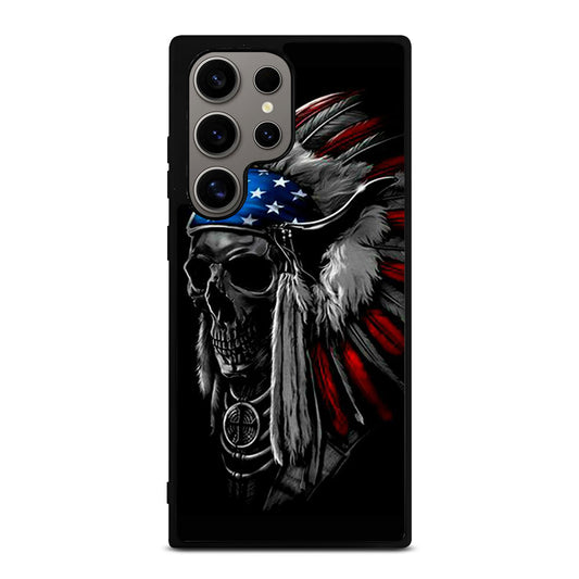 INDIAN FEATHER SKULL ART 3 Samsung Galaxy S24 Ultra Case Cover