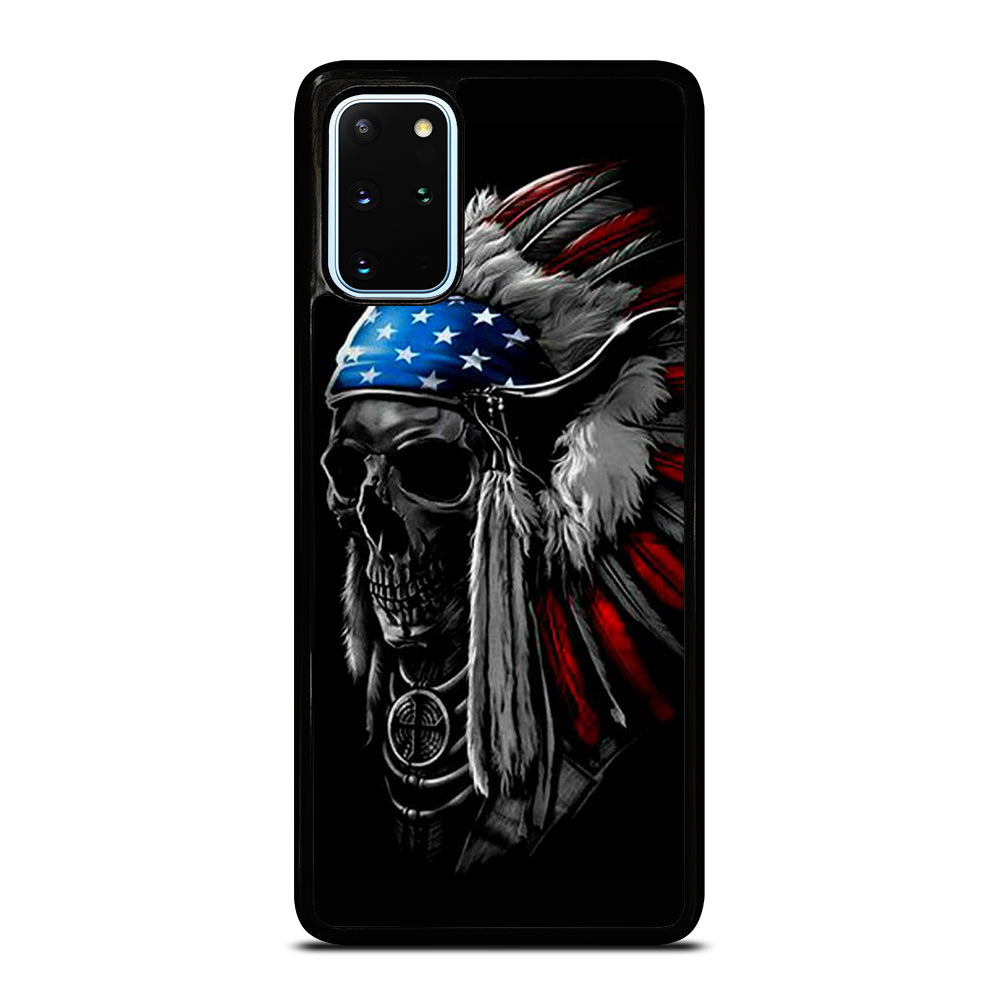 INDIAN FEATHER SKULL ART 3 Samsung Galaxy S20 Plus Case Cover