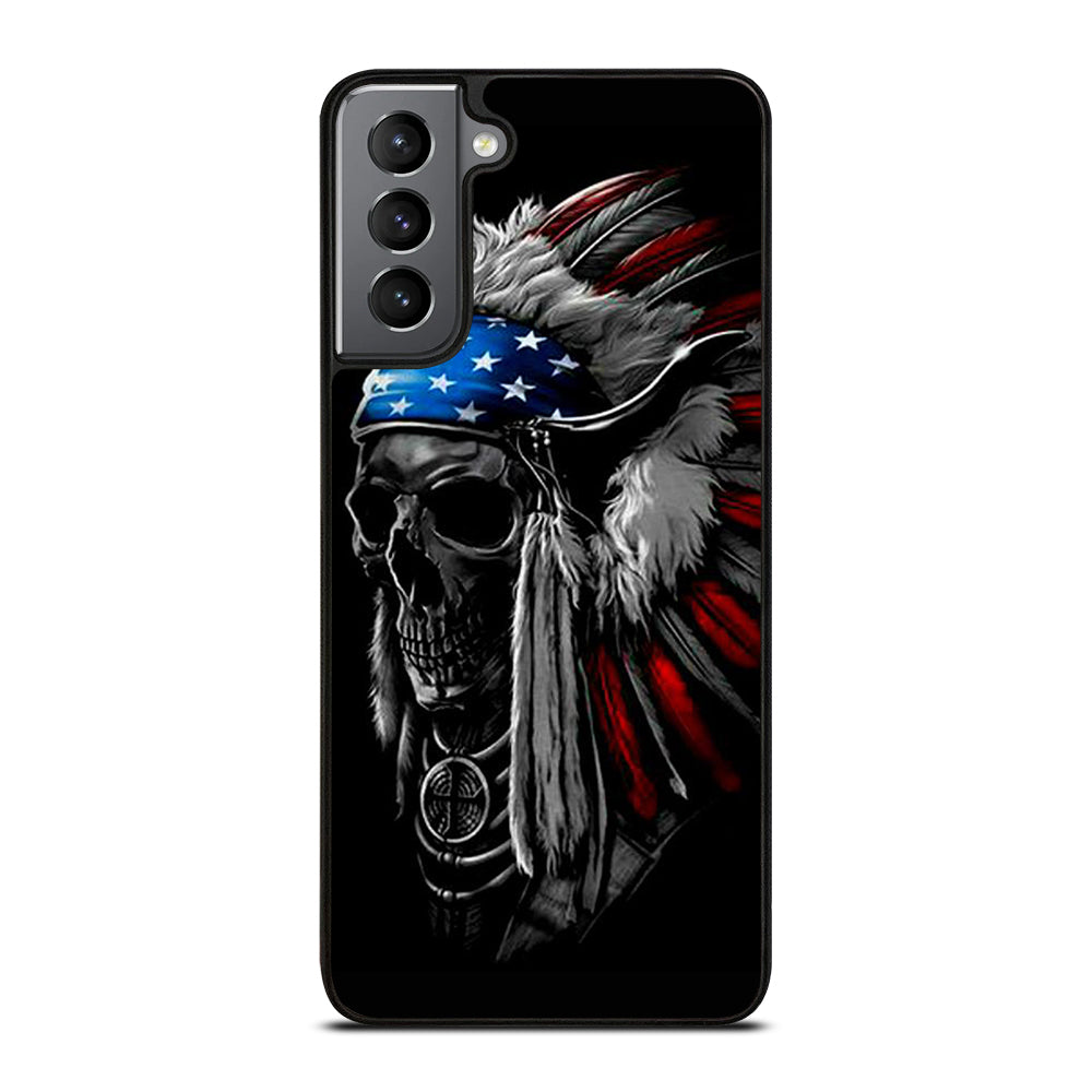 INDIAN FEATHER SKULL ART 3 Samsung Galaxy S21 Plus Case Cover