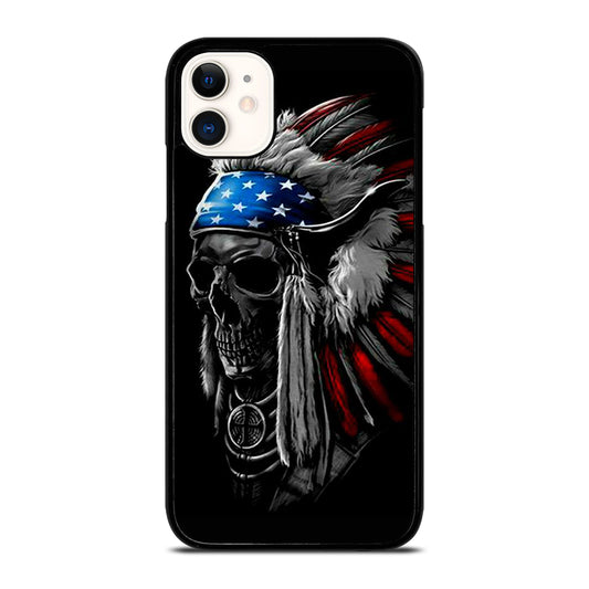 INDIAN FEATHER SKULL ART 3 iPhone 11 Case Cover
