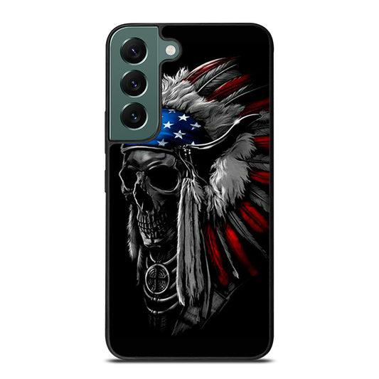 INDIAN FEATHER SKULL ART 3 Samsung Galaxy S22 Case Cover