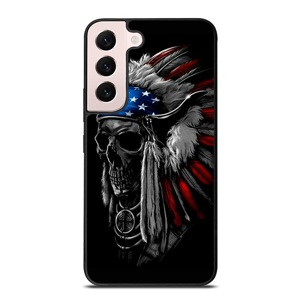 INDIAN FEATHER SKULL ART 3 Samsung Galaxy S22 Plus Case Cover