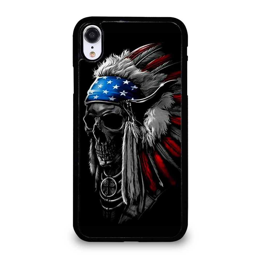 INDIAN FEATHER SKULL ART 3 iPhone XR Case Cover