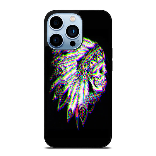 INDIAN FEATHER SKULL LOGO iPhone 13 Pro Max Case Cover