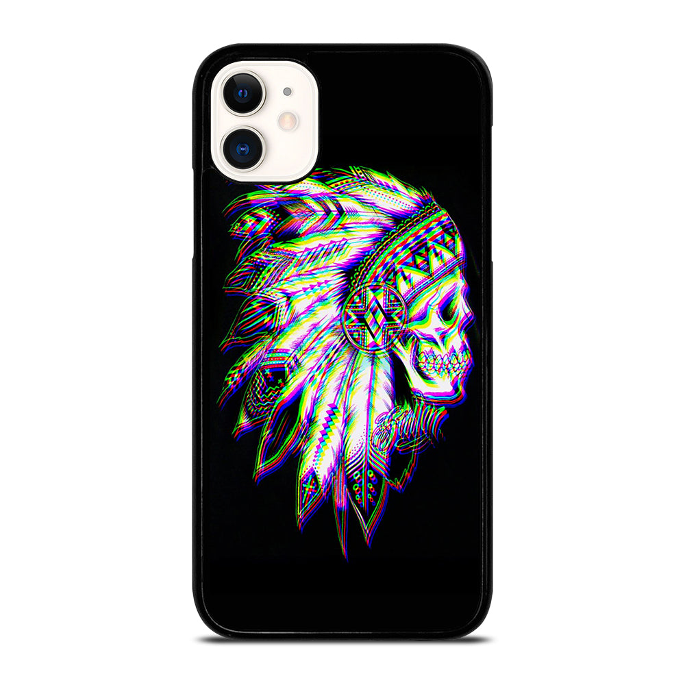 INDIAN FEATHER SKULL LOGO iPhone 11 Case Cover