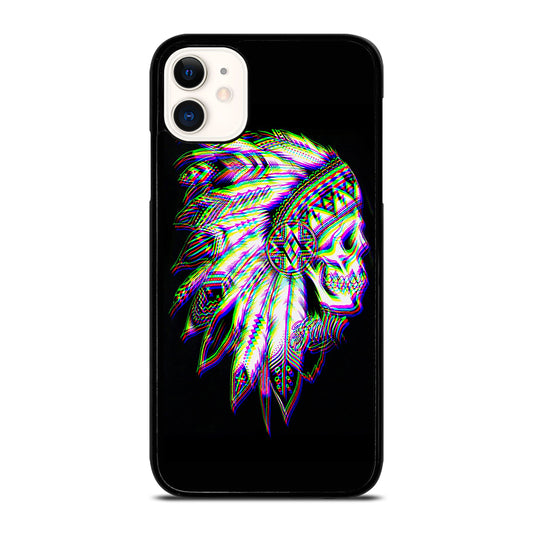 INDIAN FEATHER SKULL LOGO iPhone 11 Case Cover